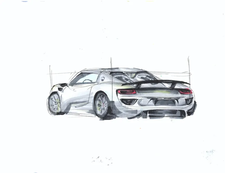 Porsche 918 Sketch